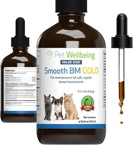 Pet Wellbeing Smooth BM Gold للقطط - تخفيف الإمساك اللطيف للقطط - مكمل عشبي طبيعي 2 أونصة (59 مل) in Kuwait