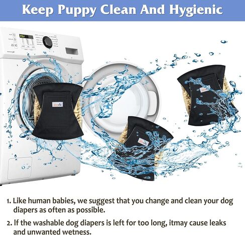 Premium Male Dog Wraps - High Absorbency Male Dog Diapers (Pack of 3) - Washable Belly Band for Male Dogs Incontinence and Puppy Training (Bear, XS) in Kuwait