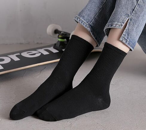 Solid Color Crew Socks Colorful Boot Sock Candy Colored Dress Socks for Women, Men in Saudi Arabia