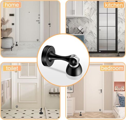 Tauno 1 Pack Antique Brass Magnetic Door Stops for Wall and Floor Mounting，Security Door Stopper Keep Door Open，Screws for Stronger Mount in Saudi Arabia