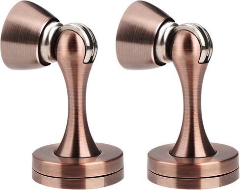 Tauno 1 Pack Antique Brass Magnetic Door Stops for Wall and Floor Mounting，Security Door Stopper Keep Door Open，Screws for Stronger Mount in Saudi Arabia