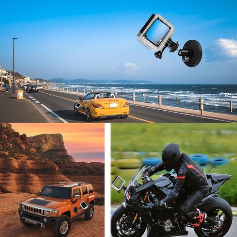 حامل كاميرا مغناطيسي متوافق مع GoPro Hero 12/11/10/9/8، AKASO EK7000 Brave 4، DJI Osmo، Insta360 X3 Action Camera مع خيط 1/4 بوصة، قاعدة تثبيت مغناطيسية مع رأس كرة دوارة in Kuwait