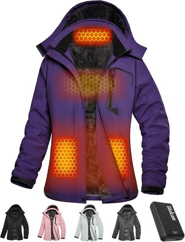 Wulcea Women Graphene Heated Jacket Battery Pack Charger Ladies Electric Warming Coat in Kuwait
