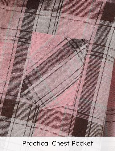 PATPAT Mommy and Me Matching Outfit Shirts Long Sleeve Casual Button Down Flannel Plaid Shirt Top in Saudi Arabia