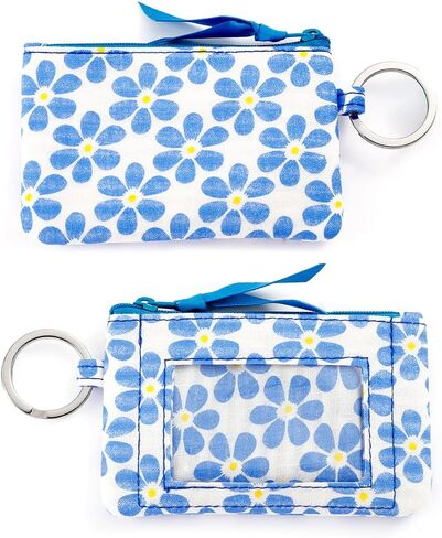 Women's Cotton Zip Id Case and Lanyard Combo (Multiple Teams Available) Keyring,ID Case Wallet with Lanyard,Fashion Lanyard Wallet (2#) in Saudi Arabia