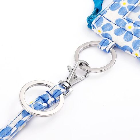 Women's Cotton Zip Id Case and Lanyard Combo (Multiple Teams Available) Keyring,ID Case Wallet with Lanyard,Fashion Lanyard Wallet (2#) in Saudi Arabia