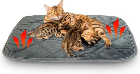 سرير للقطط ذاتي التدفئة من AUPETEK للاستخدام الداخلي/الخارجي، فائق النعومة وتدفئة ذاتية للحيوانات الأليفة، وسادة حرارية قابلة للغسل للقطط والكلاب... in Kuwait