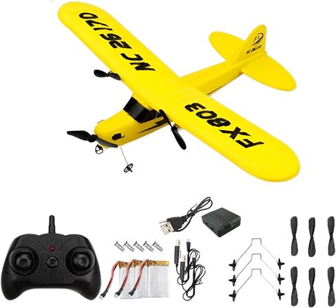 Ouhgnoh RC Plane 2.4Ghz 2 Channels EPP Foam Remote Control Airplane Radio Control Cessna Aircraft Easy to Fly RC Glider Toys for Kids, Boys and Beginners with 3 Batteries in Saudi Arabia