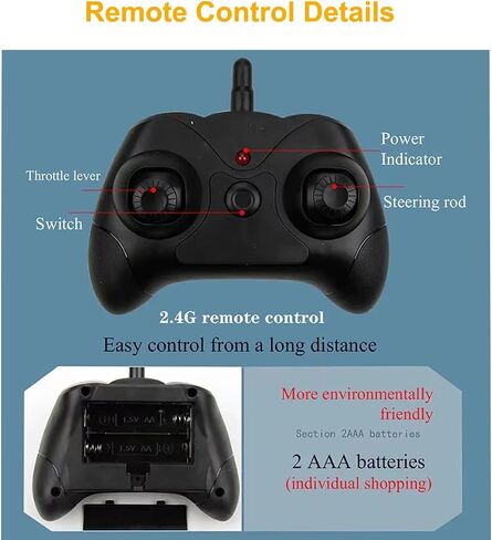 Ouhgnoh RC Plane 2.4Ghz 2 Channels EPP Foam Remote Control Airplane Radio Control Cessna Aircraft Easy to Fly RC Glider Toys for Kids, Boys and Beginners with 3 Batteries in Saudi Arabia