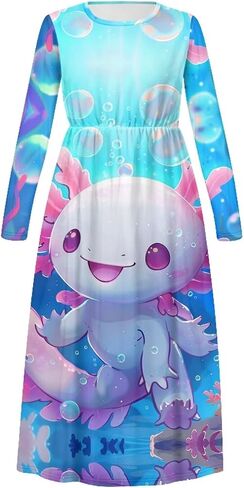 Xhuibop Dresses Girls Long Sleeve Dress Kids Party Dress Fall Dress for Girls in Saudi Arabia