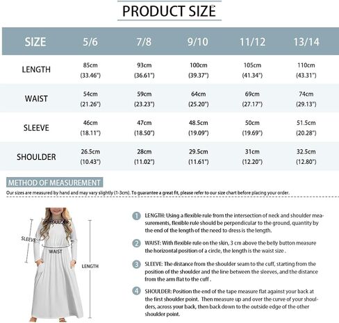 Girls Long Sleeve Dress 5-14 Y A Line Dress Toddler Sweet Swing Twirly Dress in Saudi Arabia
