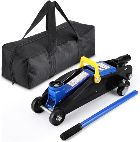 2 Ton Hydraulic Floor Jack,Low Profile 2 Ton (4400 Lbs) Car Jack,Portable Car Lift Jack,Quick Lift Pump,Heavy Duty Steel Car Hydraulic Trolley Jack Lift Range 3.35"-13" in Saudi Arabia