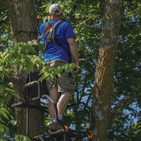 Muddy Stronghold 1.5 Steel Single Tree/Ladder Stand for Big Game/Shooting/Hunting with Expanded D-Force Metal Platform in Saudi Arabia