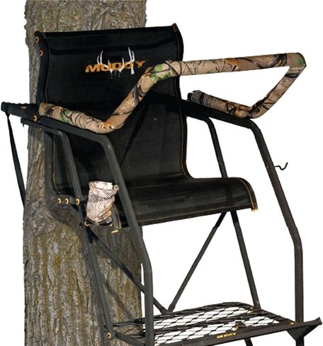 Muddy Stronghold 1.5 Steel Single Tree/Ladder Stand for Big Game/Shooting/Hunting with Expanded D-Force Metal Platform in Saudi Arabia