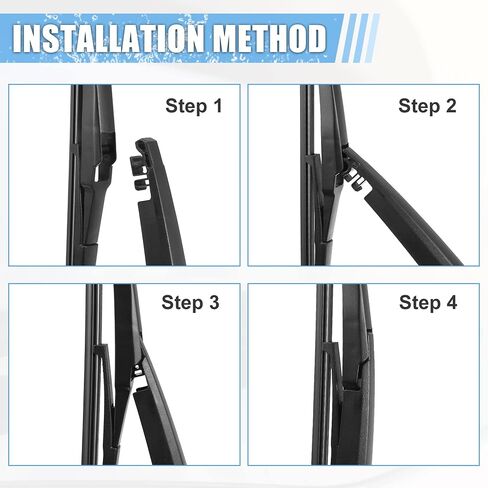 ACROPIX Rear Windshield Wiper Blade Arm Assembly Fit for Kia Sorento - Pack of 2 Black in Saudi Arabia