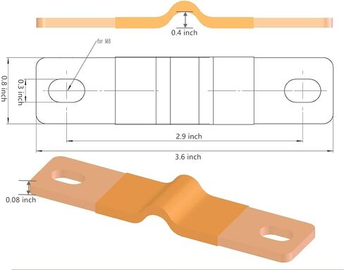 flexible Cooper Bus Bars Connector Nickel Plate Pitch Row Lifepo4 Cell Lithium battery Busbar (8, Pitch Row 2.9in) in Saudi Arabia