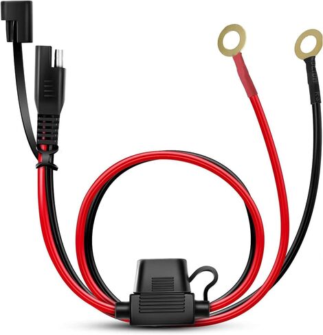 HiSport SAE Battery Connector - SAE to O Ring Terminal Harness, 2-Pin Quick Disconnect Plug,SAE Battery Extension Cable for Motorcycle Cars RV in Saudi Arabia