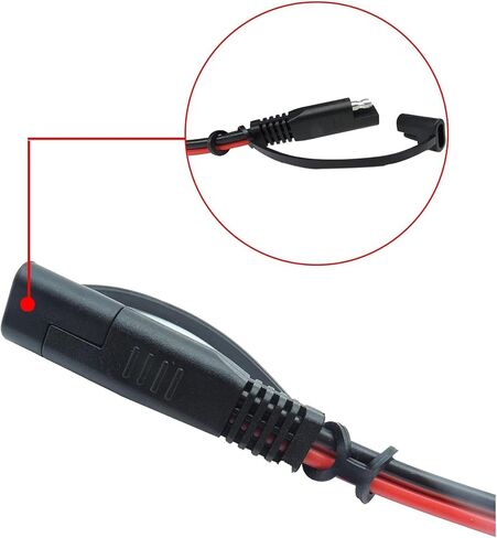 HiSport SAE Battery Connector - SAE to O Ring Terminal Harness, 2-Pin Quick Disconnect Plug,SAE Battery Extension Cable for Motorcycle Cars RV in Saudi Arabia