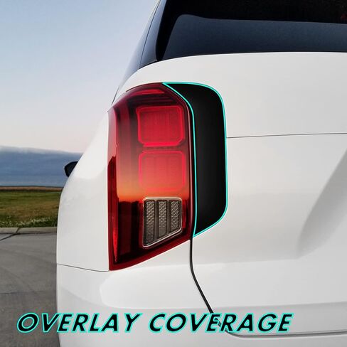 SlickMod Chrome Delete Blackout Vinyl Overlay for 2020-2023 Hyundai Palisade Tailgate Trim (Gloss Black) in Kuwait