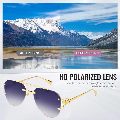Rimless Sunglasses Women Designer Sunscreen Glasses Summer Oval Fashion Luxe Femme Sunglasses Outdoor Sports Vacation Vintage in Saudi Arabia