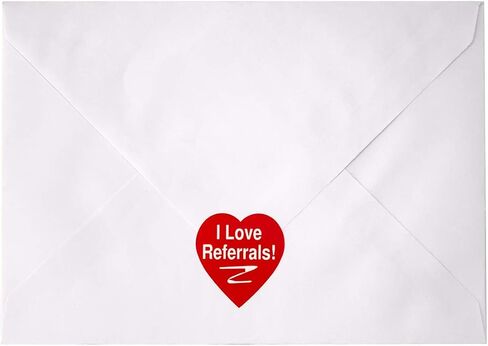 Heart Shaped I Love Referrals Stickers - Great Real Estate Agents and Sales Supplies (Large Heart, I Love Referrals - Red) in Kuwait