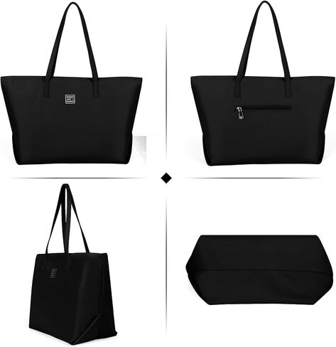 Casual Nylon Tote Bag for Women Water Resistant Shoulder Tote Handbag with Zipper for Wrok Travel in Kuwait