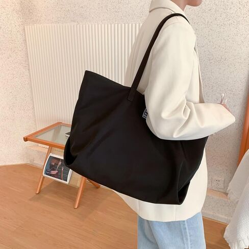 Casual Nylon Tote Bag for Women Water Resistant Shoulder Tote Handbag with Zipper for Wrok Travel in Kuwait