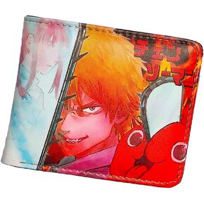 Anime Makima Power Denji Wallet Short Bifold Leather Purse Cosplay Props Accessory Halloween