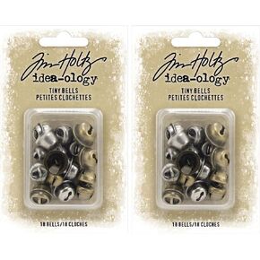 Tim Holtz Idea-ology 2021 Tiny Metal Bells - Bundle of 2 Packages