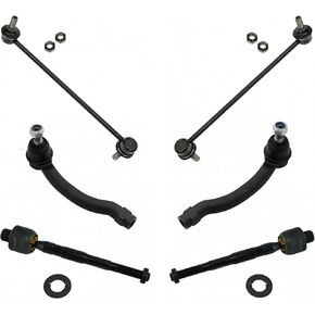 TRQ Front Steering & Suspension Kit Sway Bar Stabilizer Link Tie Rod Compatible with 2009-2015 Honda Pilot