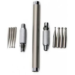 Leather Craft Tool Embossing Carving Stylus Modeling Point Pattern Stylus Steel Dual Tipped Double End Tracing Dotting Tool Spoon Ball Pen Stylus