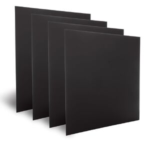 4 Pack Black Anodized Aluminum Sheet Metal 12 x 12 x 1/32 Inch (0.8mm Thick) Anodized Aluminum Metal Plates Blanks for Laser Engraving, Crafting, Home Decoration