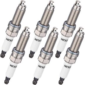 BDFHYK 1961 Platinum Iridium Spark Plugs Compatible with Bugatti Veyron 16.4 Porsche Cayenne Audi Q7 VW Atlas Passat CC Passat Touareg 3.6L 8.0L V6 W16 Replacement for ILZKR7A 101905622 Set of 6