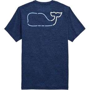 تي شيرت Vineyard Vines للرجال أثناء التنقل بتصميم الحوت بأكمام قصيرة لأداء Harbour