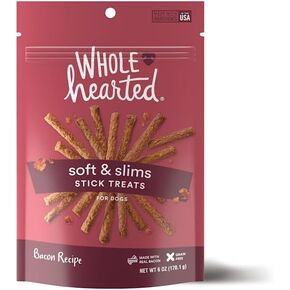 WholeHearted Grain Free Soft and Chewy Bacon Recipe Dog Stick Treats, 16 oz in Saudi Arabia