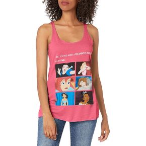 Disney Junior's Princess Drama Meme Tri-Blend Racerback Layering Tank, Pink Heather, X-Large