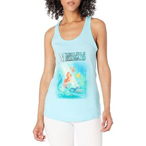 Disney Girls Princess Little Mermaid Trio Slim Fit, Scoop Hem Racerback Tank