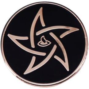 Elder Sign Sarnath Sigil Kish Star Stone of Mnar Gods Pentagram Eye Flame H.P. Lovecraft Cthulhu Necronomicon Cosmic Horror Mythos Great Old One 1" Enamel Pin Badge