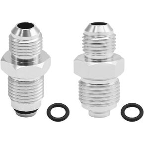 6AN to 16mm 6AN to 18mm Power Steering Fittings with O Rings Replacement for GM Chevy Buick Cadillac Power Steering Pump Gear Box Adapter Fittings