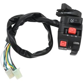 5 Function 9 Wire Starter Kill Light Switch Left Starter Kill Light Choke Switch Assembly Replacement for Tao Tao 150cc D-Type Adult ATV Replacement for Kazuma 150cc 200cc 250cc ATV