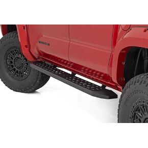 Rough Country RPT2 Running Boards for Toyota Tacoma 2WD/4WD Crew Cab (2024) - Slim Profile, Non-Slip Step, Rust Resistant, Easy Install