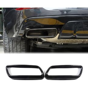 Tail Throat Frame Trim Compatible with Land Rover Range Rover Sport 2023 2024, Car Rear Exhaust Tip Trim Stainless Steel Tail Throat Frame Cover Accessory,Black