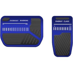 Fit for Tesla Model 3 and Y Non-Slip Foot Pedals Pads Replacement,Update Aluminum Performance Pedal Covers Accessories,No Drilling Brake Pedal Stop Pad Kit Cover 2Pcs(Blue)