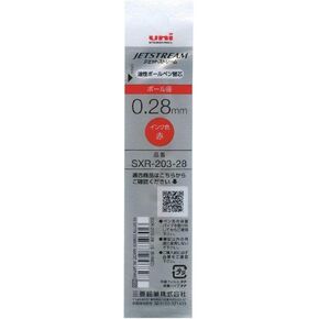 Mitsubishi Pencil Jetstream Edge SXR20328.15 Ballpoint Pen Refill, 0.28, Red