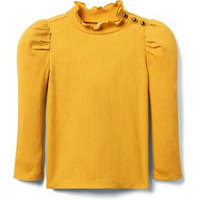 Janie and Jack Girls' Mock Neck Top (Toddler/Little Big Kid)