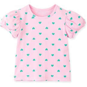 Ozkiz Toddler Baby Girls Summer Short Sleeve Cotton T-Shirts 3-7Y