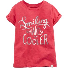 Carter's Little Girls' Slogan Tee (Toddler/Kid) - Smiling