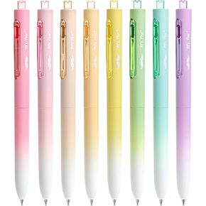 Mr. Pen- Retractable Gel Pens, 8 Pack, Black Ink, Pastel Barrel Gel Pens, Gel Pens Fine Point 0.5mm, Retractable Pens, Cute Pens, Gel Ink Pens, Aesthetic Pens for Journaling Fine Tip Pens