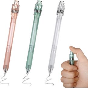 Mabor 3Pcs Fidget Pen 0.5 mm Black Ink Fidget Spin Pens for Adults Smooth Writing Gel Pens Stress Relief Quick Dry Retractable Gel Pens for Journaling Office School Supplies