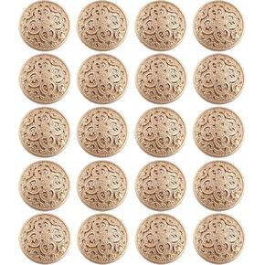 pson 16PCS 25mm/1 Inch Hollow Metal Buttons, Gold Sewing Round Button for Clothes, Coat, Uniform, Jacket, DIY, Craft